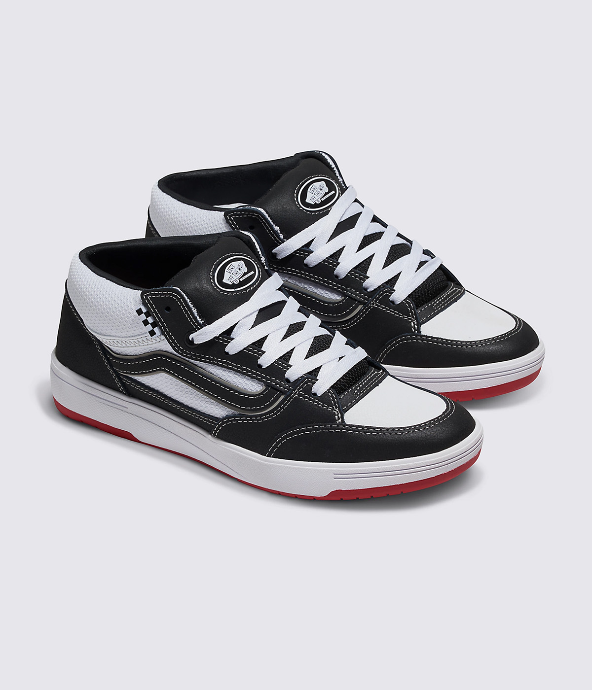 Vans black white red on sale