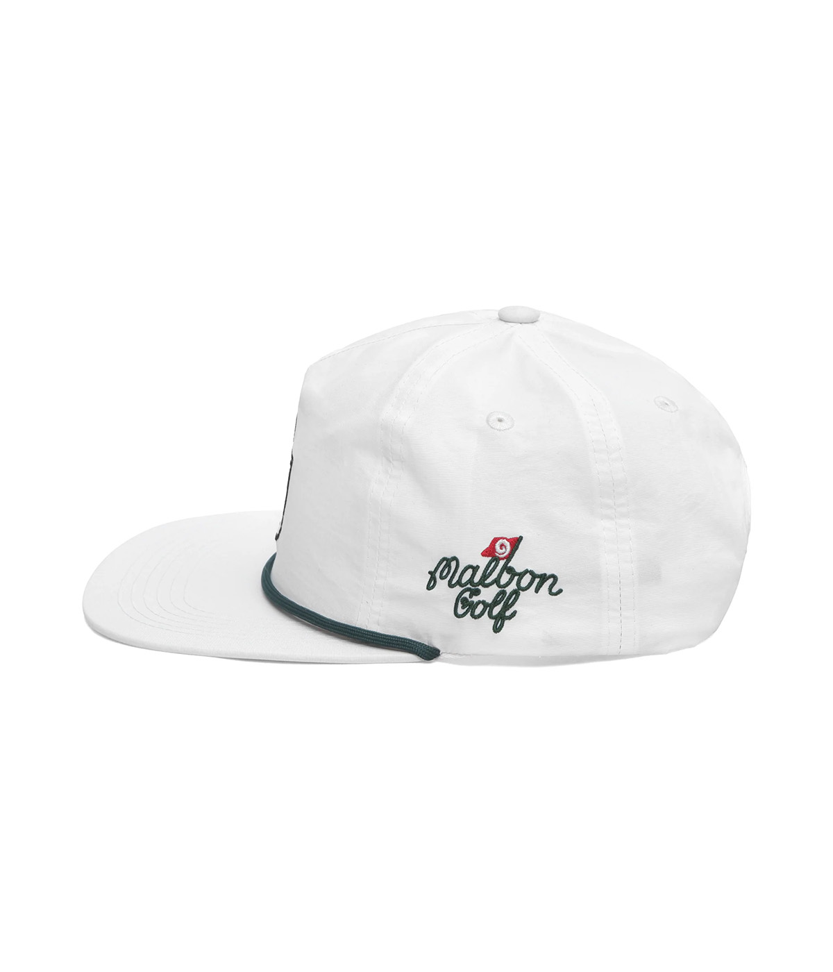Malbon Golf Hat Pimento Nylon Rope White