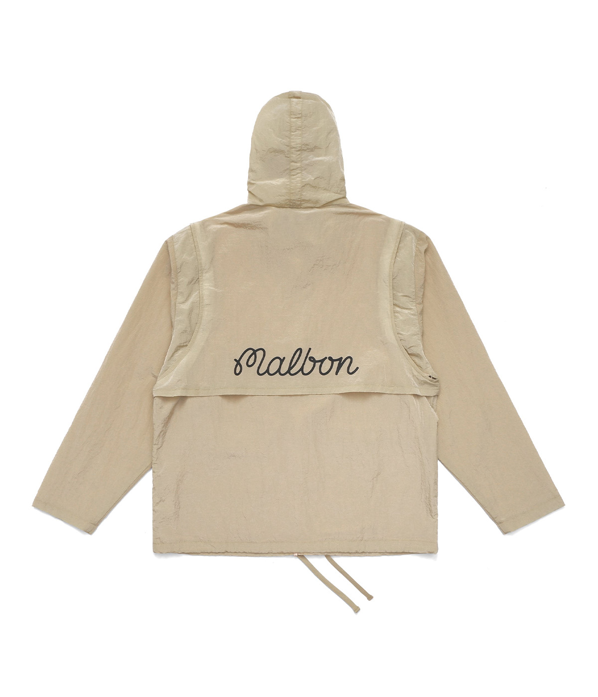 Malbon Golf Jacket Micro Ripstop Covertible Shell Sesame