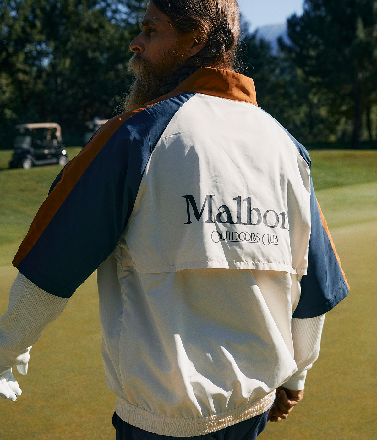 Malbon Golf Shirt Apex Windshirt Ivory