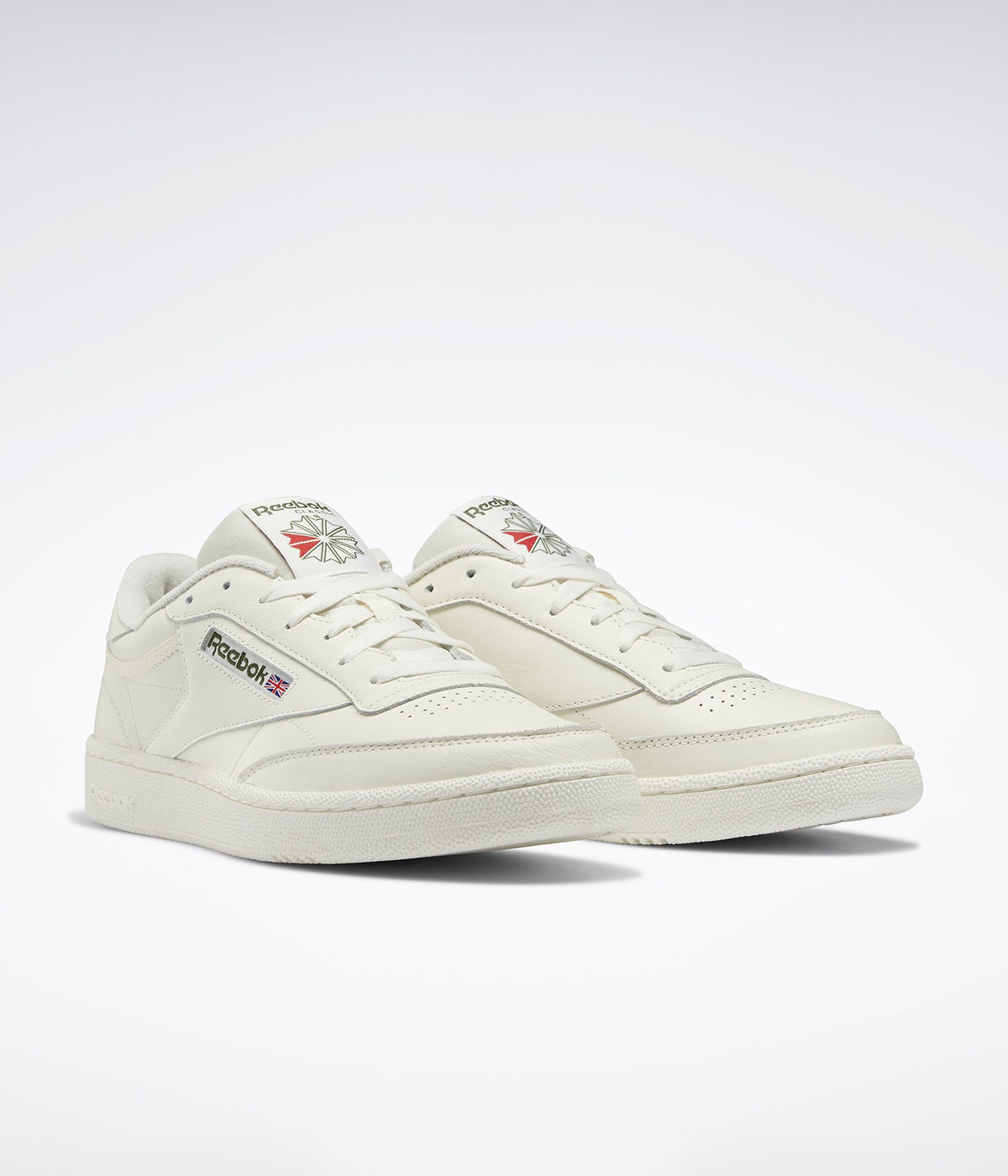 Reebok Shoes CLUB C 85 CHALK CHALK HUNGRN