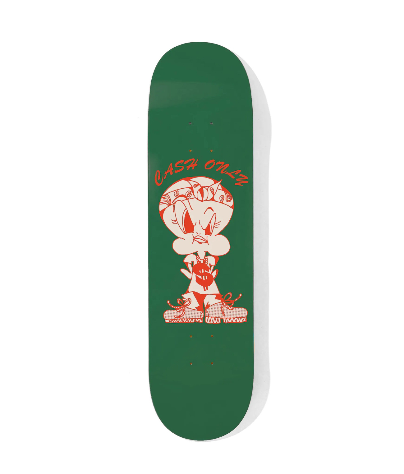 Cash Only - Skateboard Bird Skateboard - Green - 8.25"