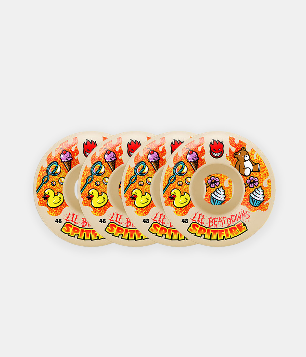 Spitfire Wheels - Wheels F4 99 Lil' Beatdowns Classics 48 - Natural - 48 mm
