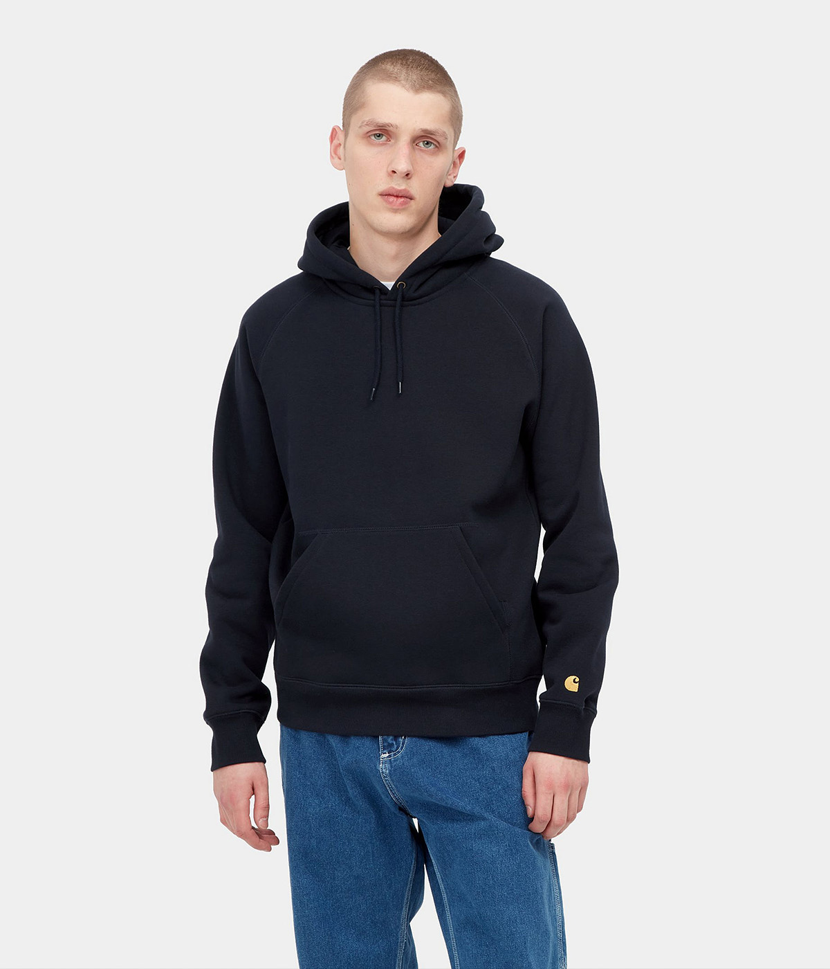 Carhartt Hooded Chase Sweater Dark Navy Gold