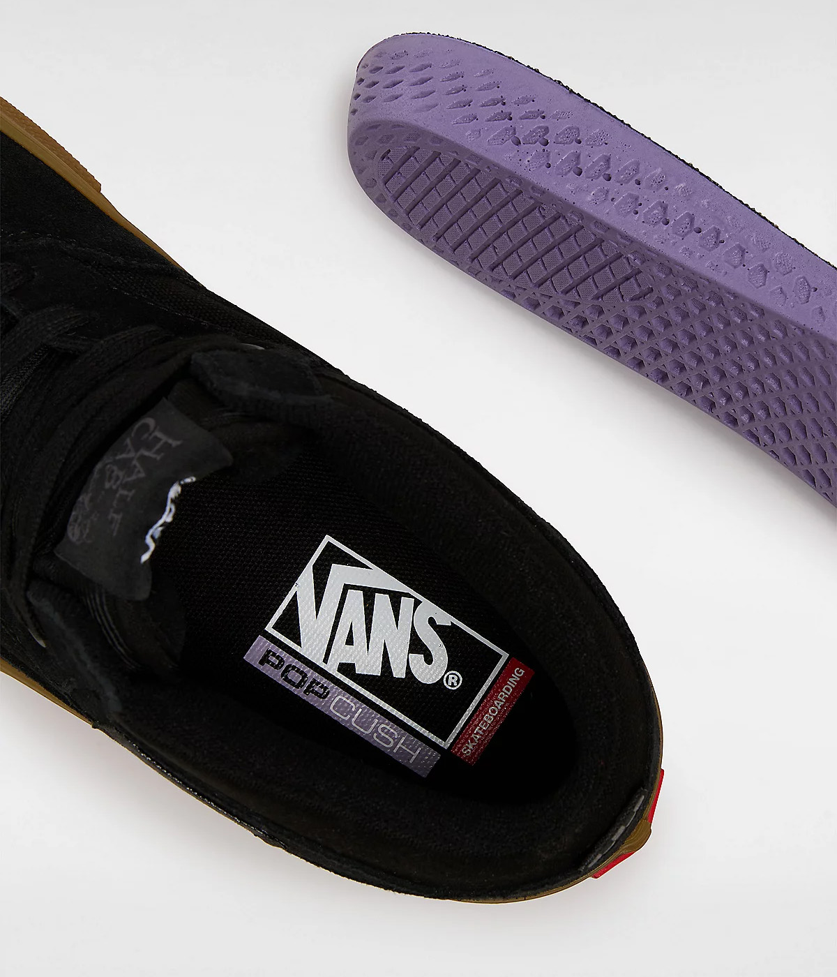 Vans half cab black gum sole on sale