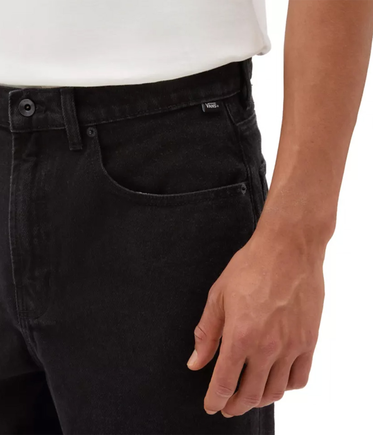 商品画像：ENDS and MEANS 5 Pockets Baggy Denim Washed Black | Garmentory 1