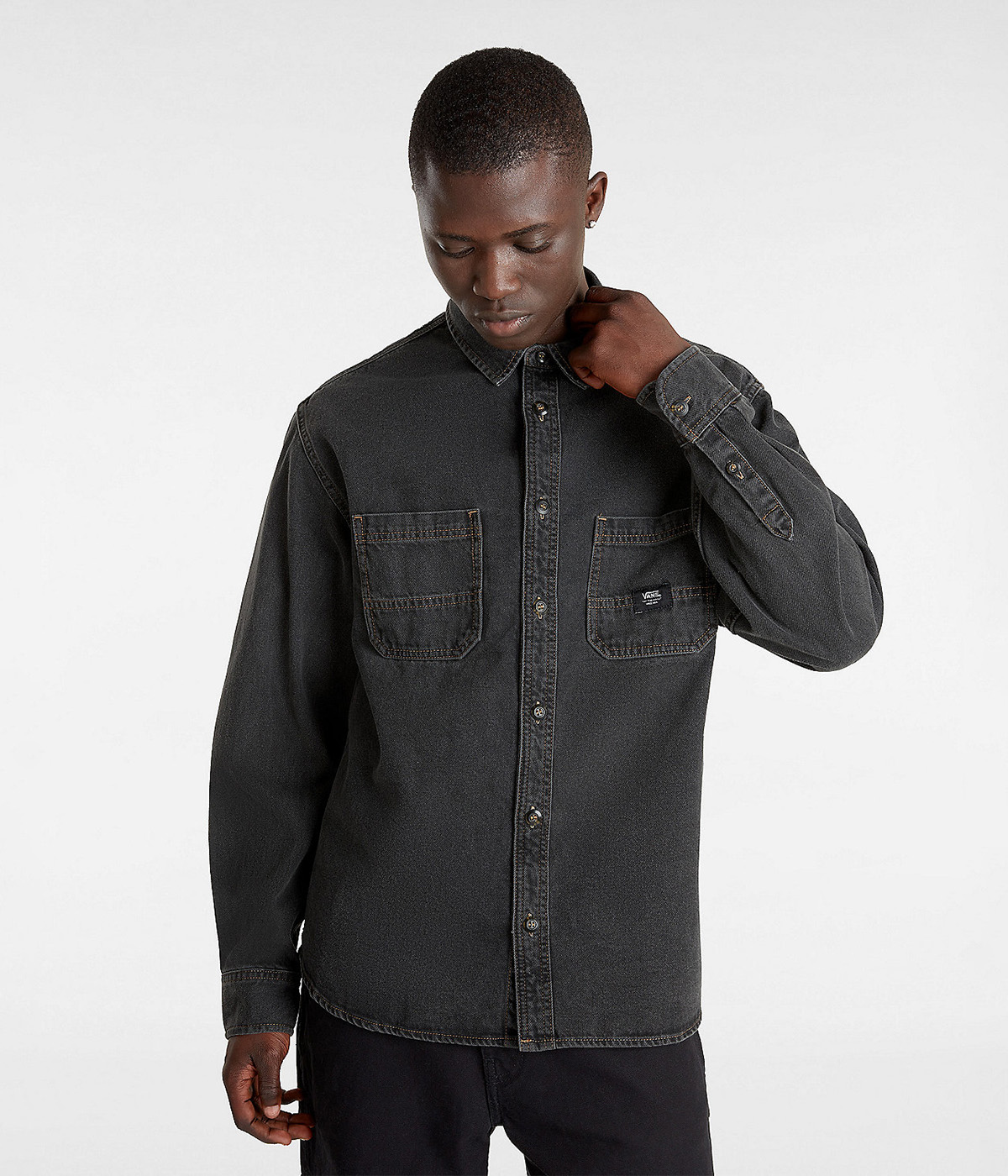 Vans - Shirt Stevens Denim LS Woven Vintage - Black - L