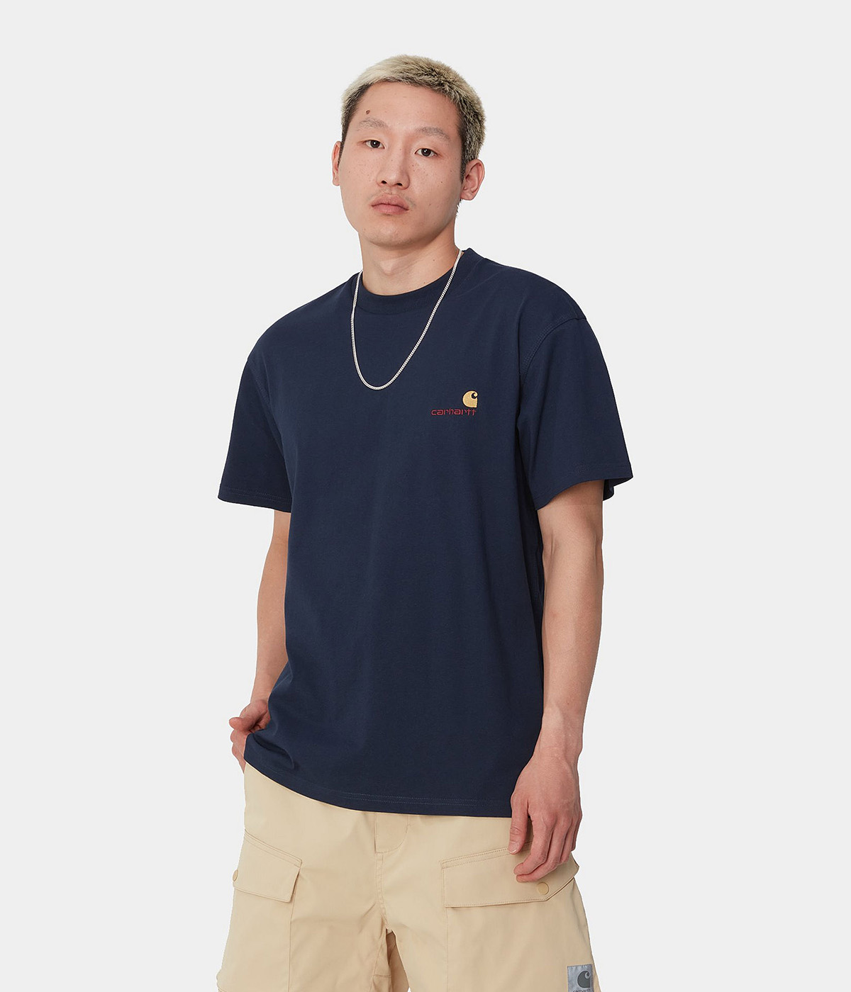 Carhartt - T-shirt Amercian Script S/S - Air Force Blue - XS