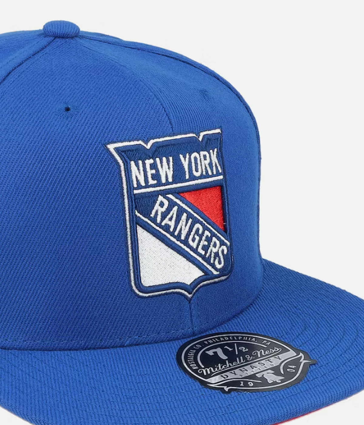 Mitchell Ness Vintage Fitted New York Rangers Cap Blue