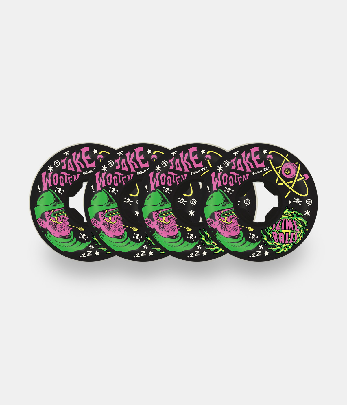 Slime Balls Wheels - Wheels Jake Wooten Fever Dream Mini Vomit 97 A - Multicolor - 56 mm