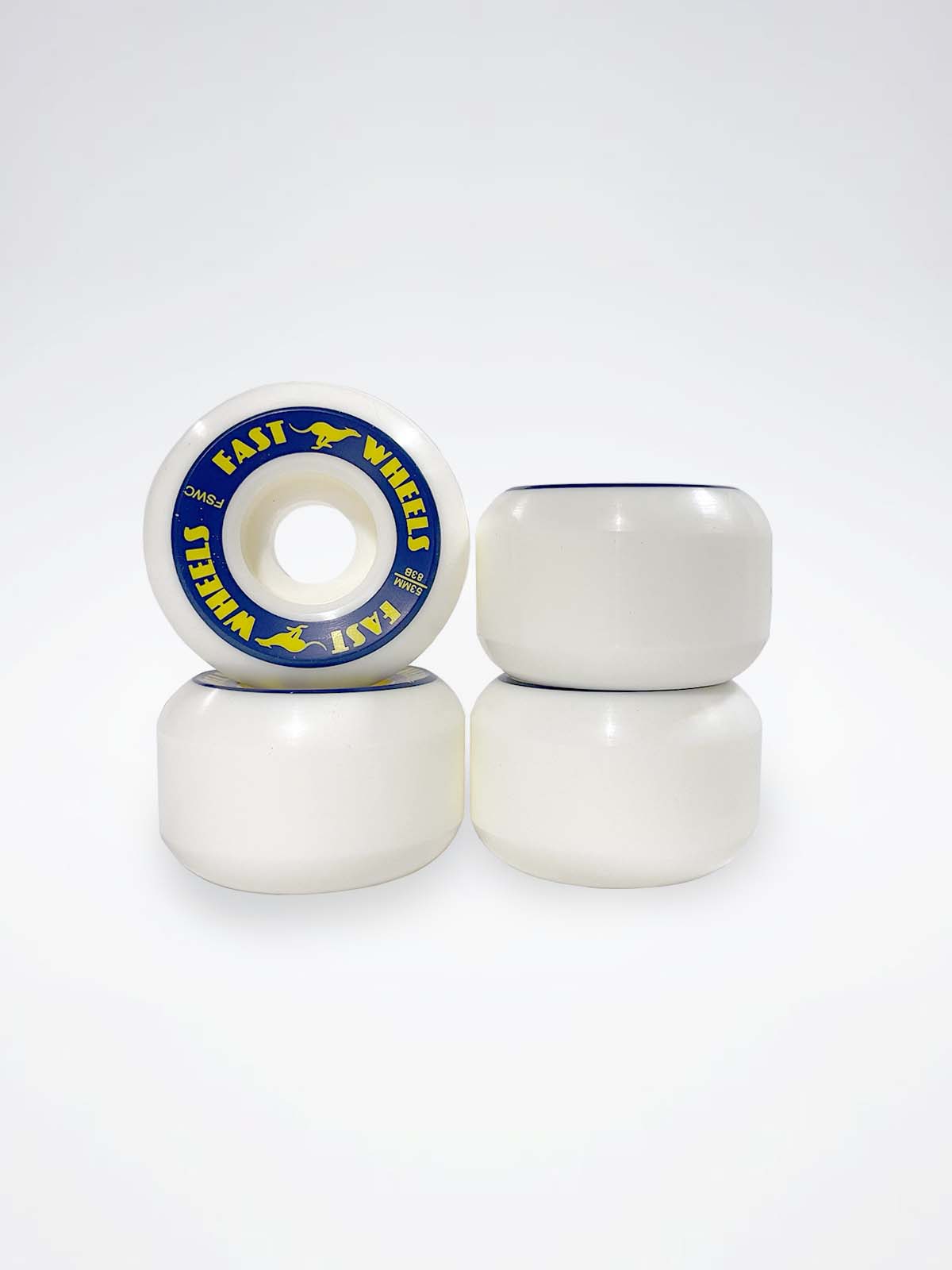 Fast Skateboard Wheel Company - FSWC Fast Year 53mm Wheels - White - 53 mm