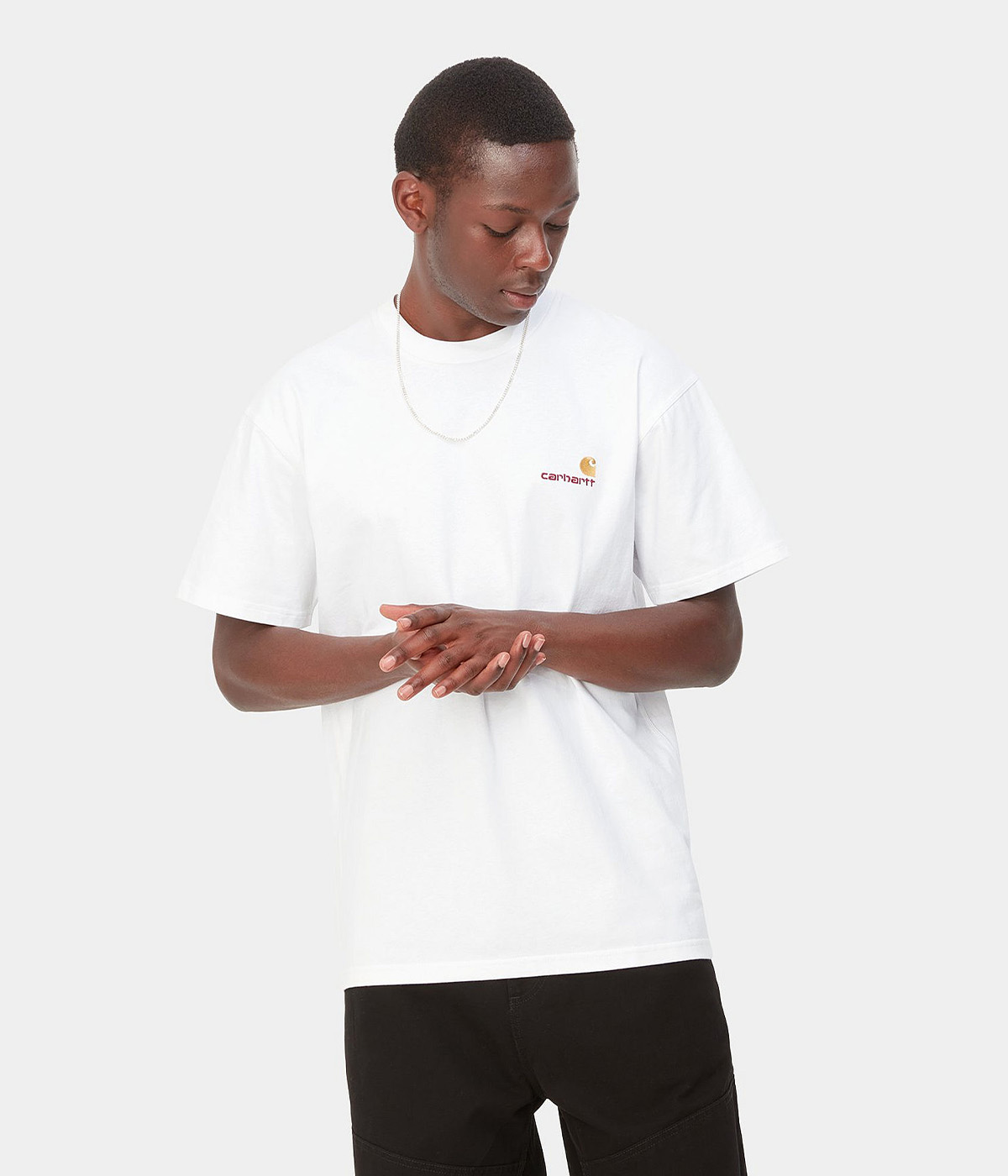 Carhartt - T-shirt S/S American Script - White - XXL