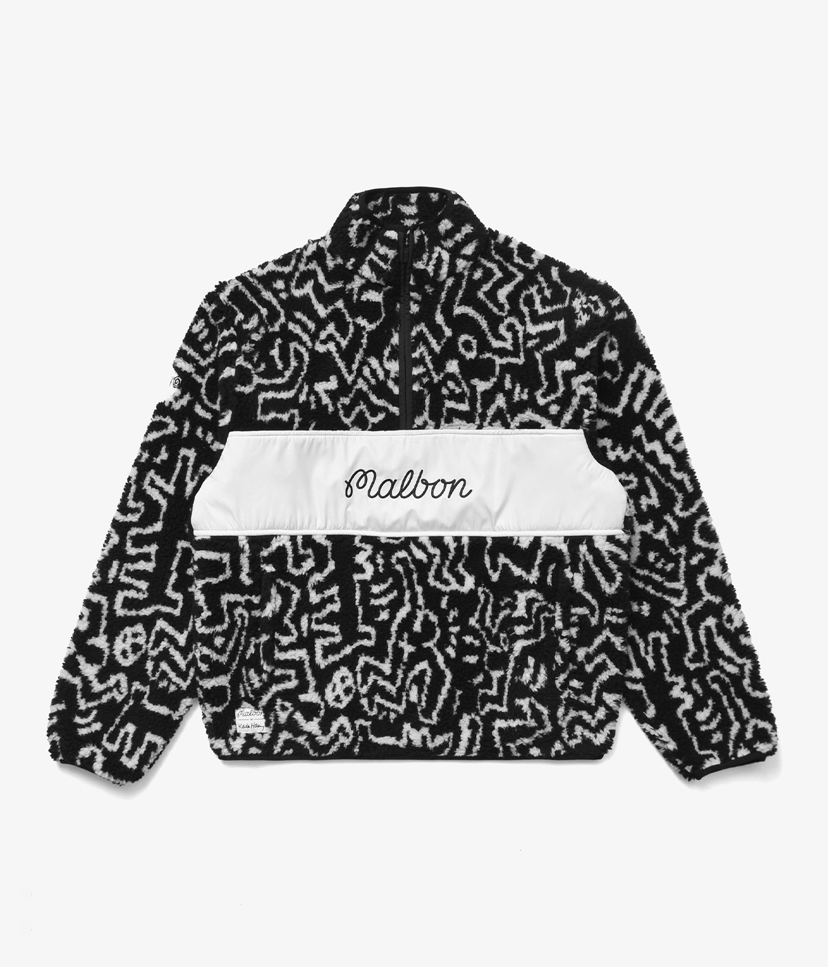 Malbon Golf Jacket Malbon X Keith Haring Sherpa Pullover Black