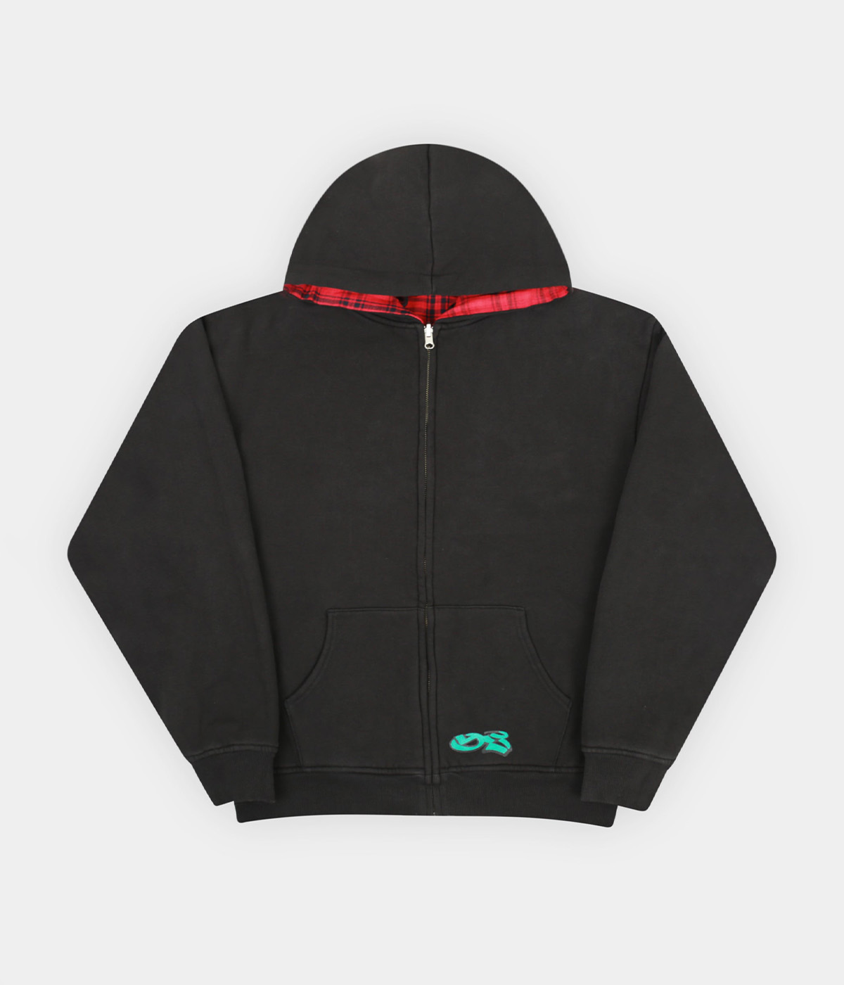 Yardsale Reversible Flannel Hoodie Black