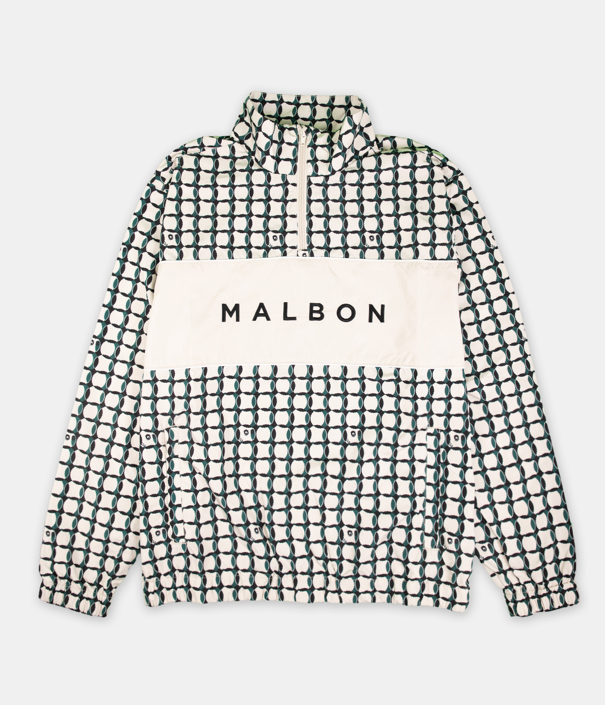Malbon Golf - Zip Jacka Lattice Nylon Quarter - Bistro Green - L