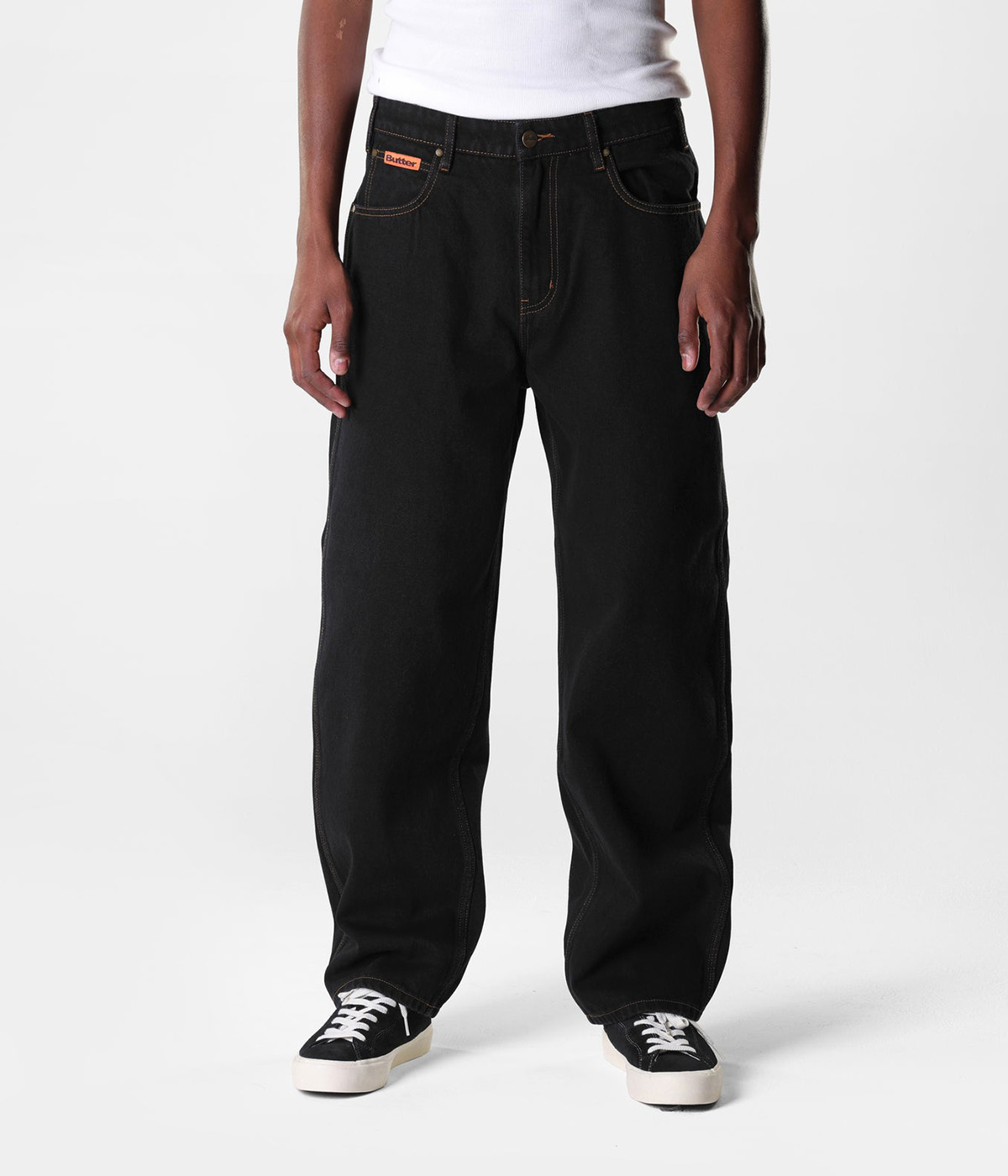 Butter Goods Relaxed Jeans - Washed Black / Black | Flatspot