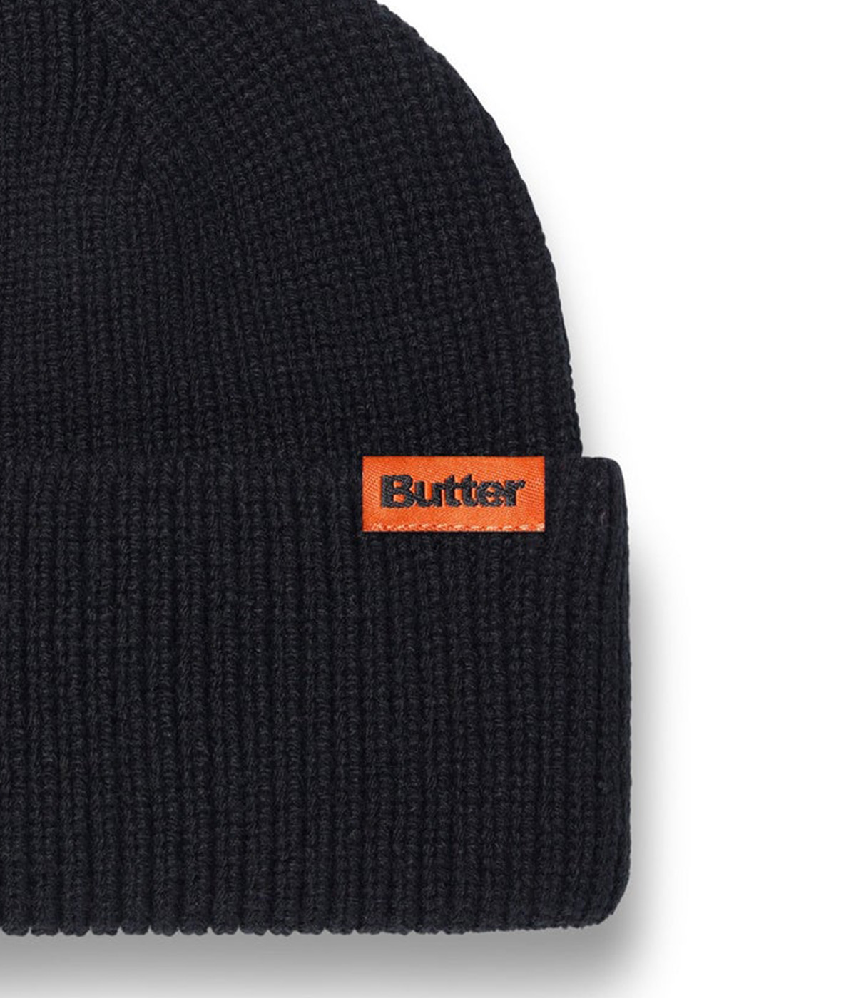 Butter Goods Tall Cuff Beanie - Black / Black | Flatspot