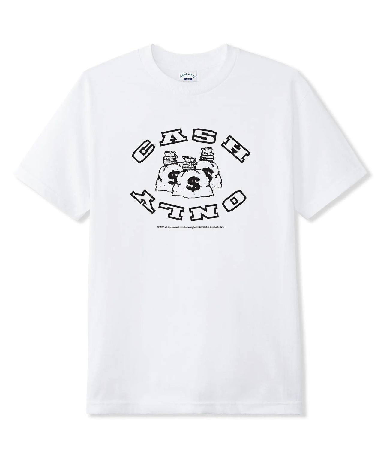 Cash Only - T-skjorte Money Bag - White - M