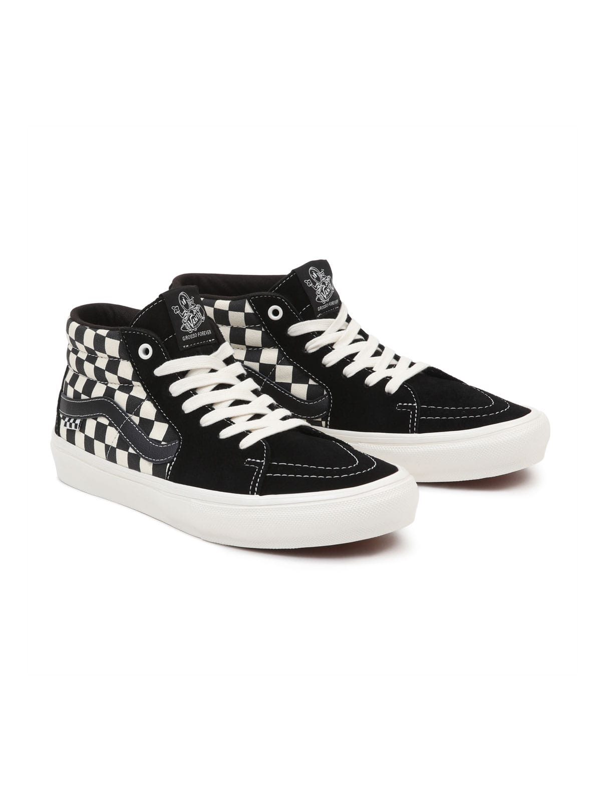Vans - Sko Skate Grosso Mid - Checkerboard Black/Marshmallow - EU 43
