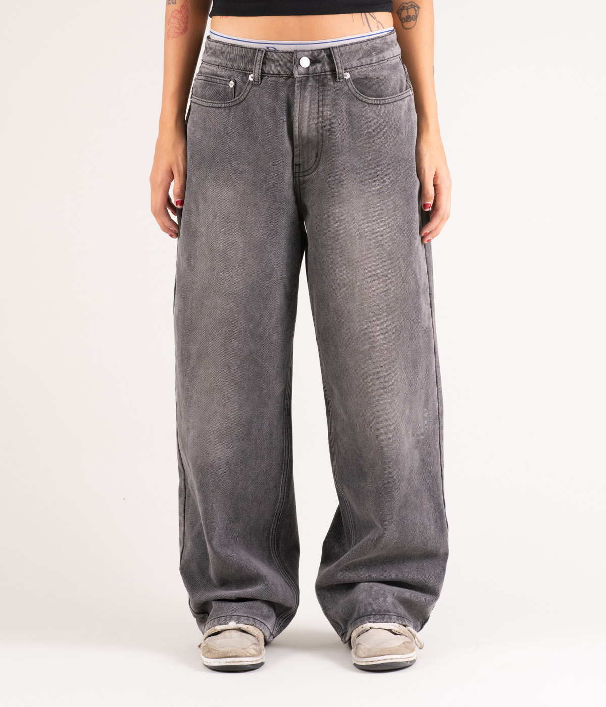 Sandy Goods - Jeans Sandy Low Waist Baggy - Grey - S