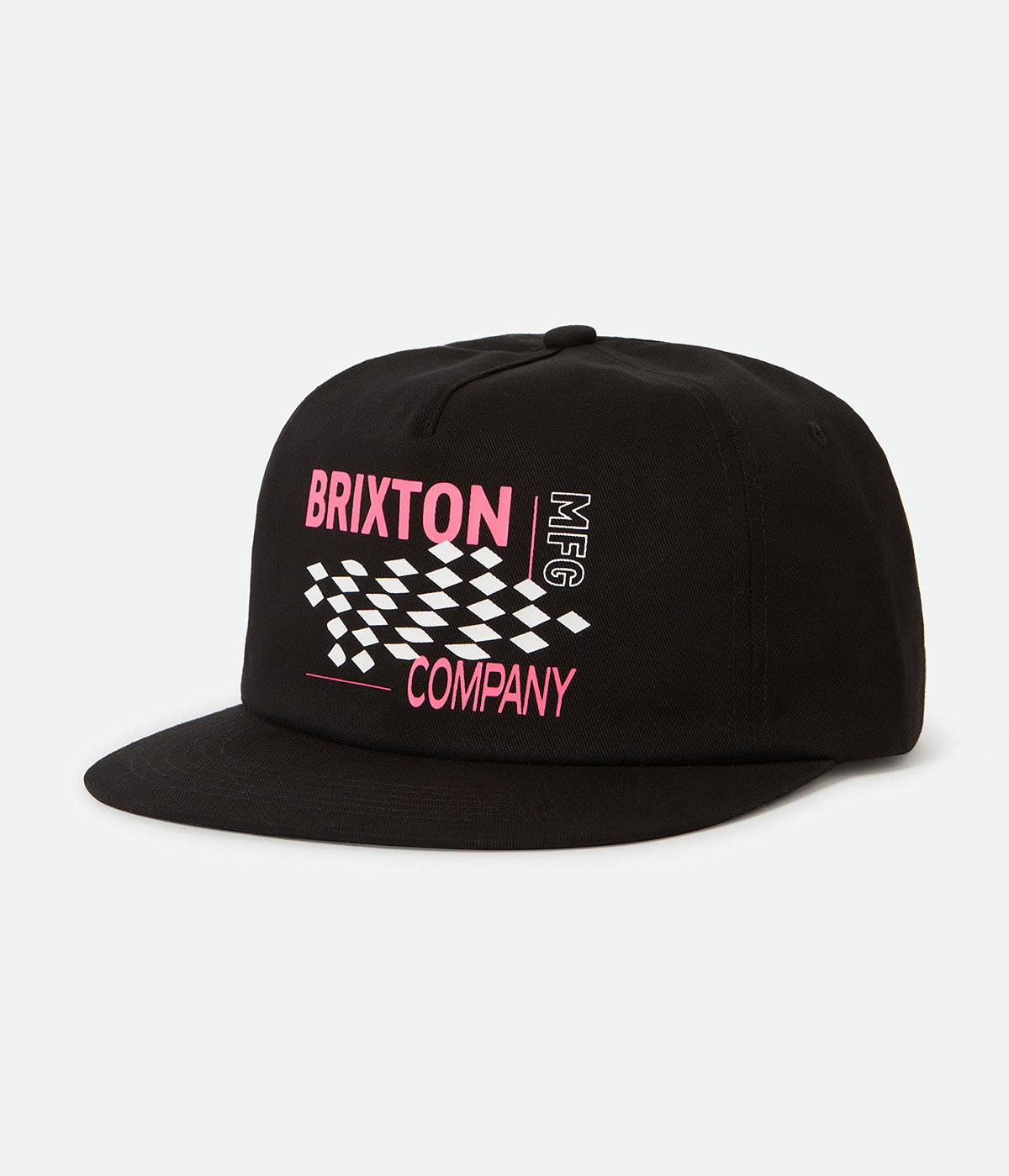 Brixton Cap Neon Finish Line HP Snapback Black Pink