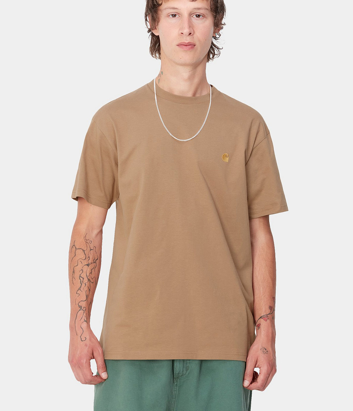 Carhartt - T-shirt S/S Chase - Peanut / Gold - XL