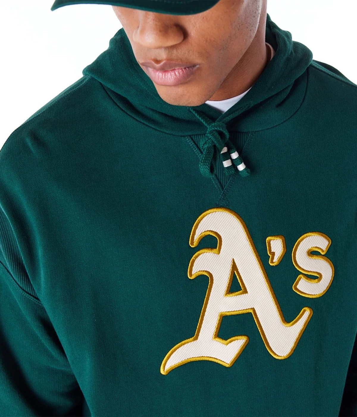 New Era Hoodie Mlb Rib Infill Os Hoodie Oakland Athletics Green