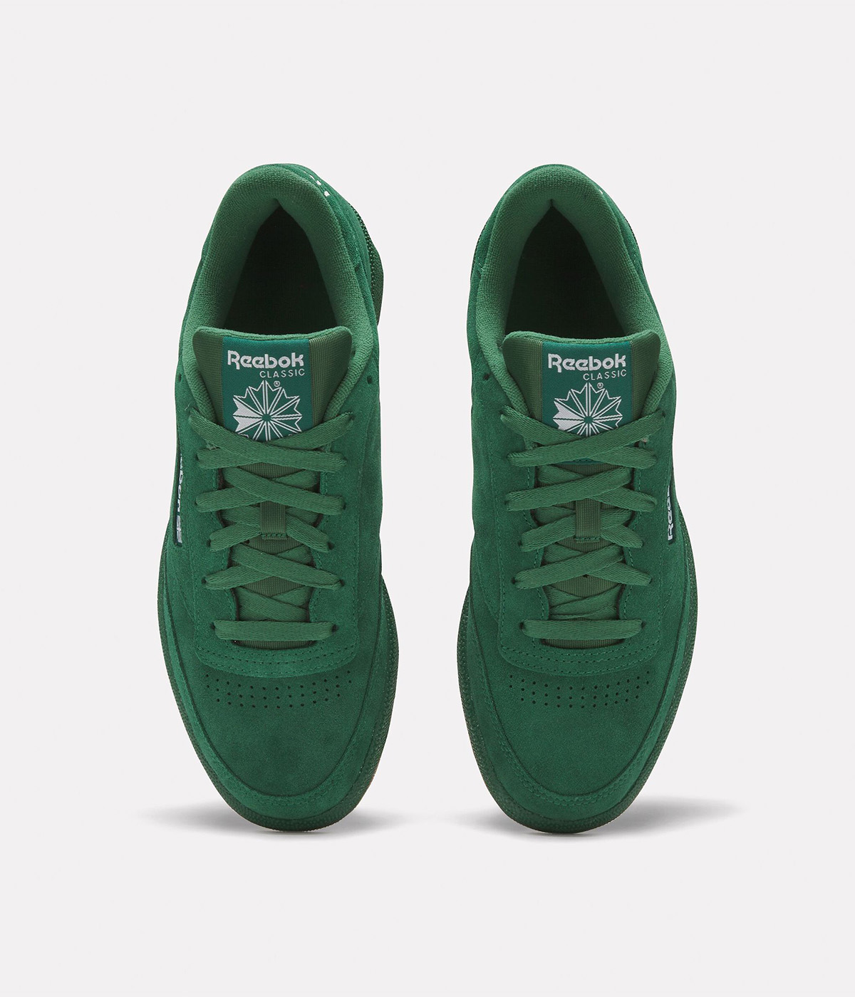 Reebok cl leather suede womens leather green white trainers clearance