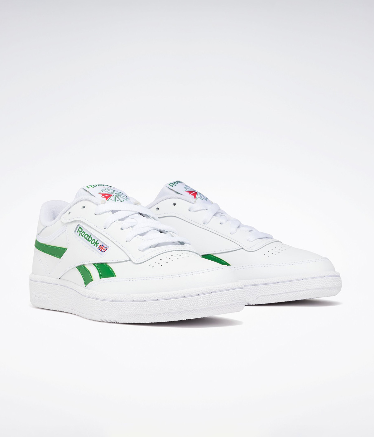 Reebok classic white and green on sale