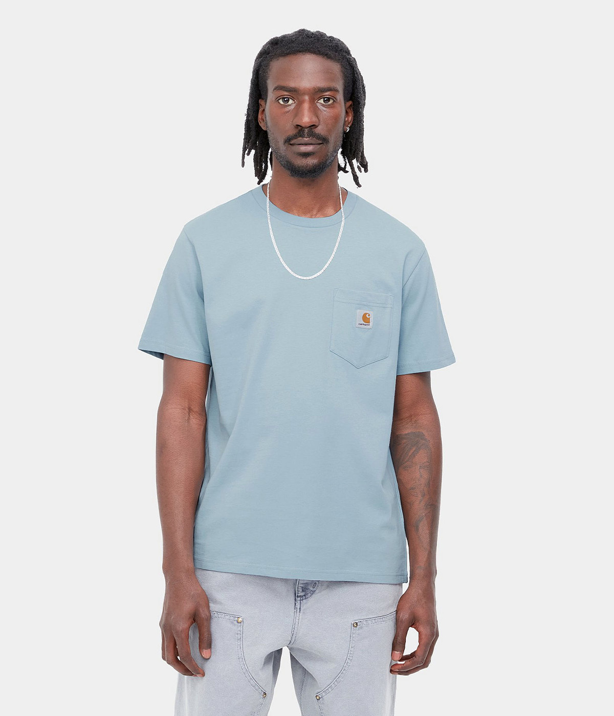 Carhartt - T-Shirt S/S Pocket - Misty Sky - XL