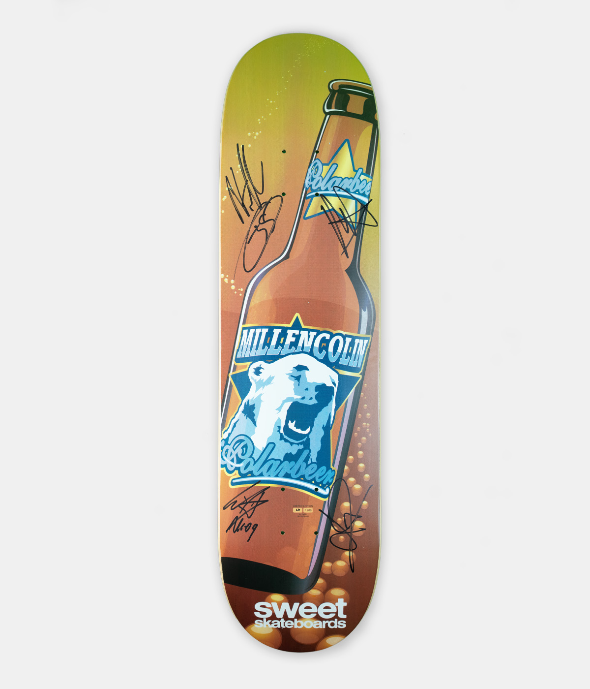 Vintage - Skateboard Autographed Millencolin 60 Polarbeer 8" - Multi - 8"