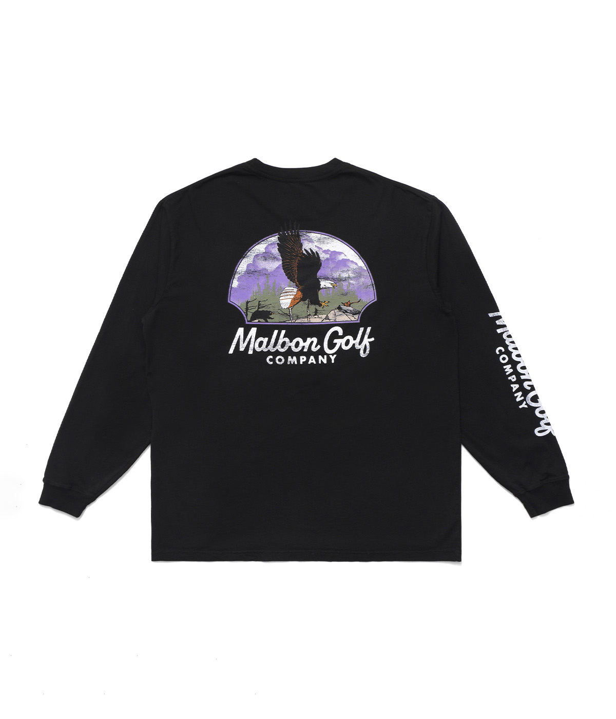 Malbon Golf Longsleeve T-shirt Eagles Black