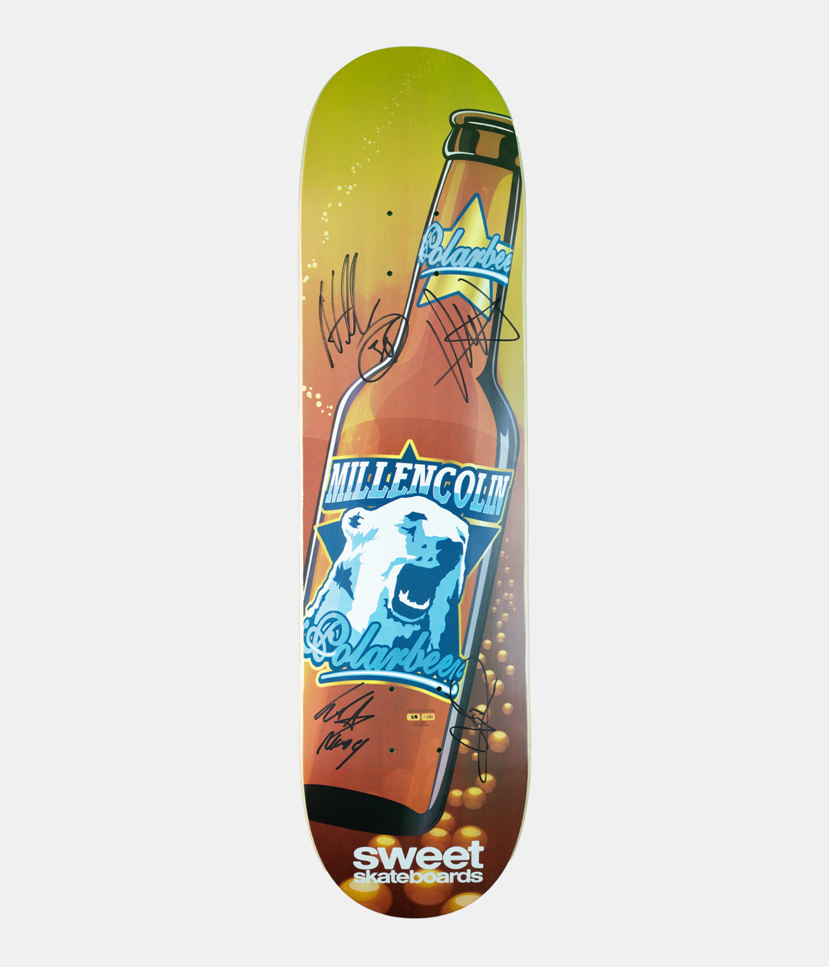 Vintage - Skateboard Autographed Millencolin 58 Polarbeer 8" - Multi - 8"
