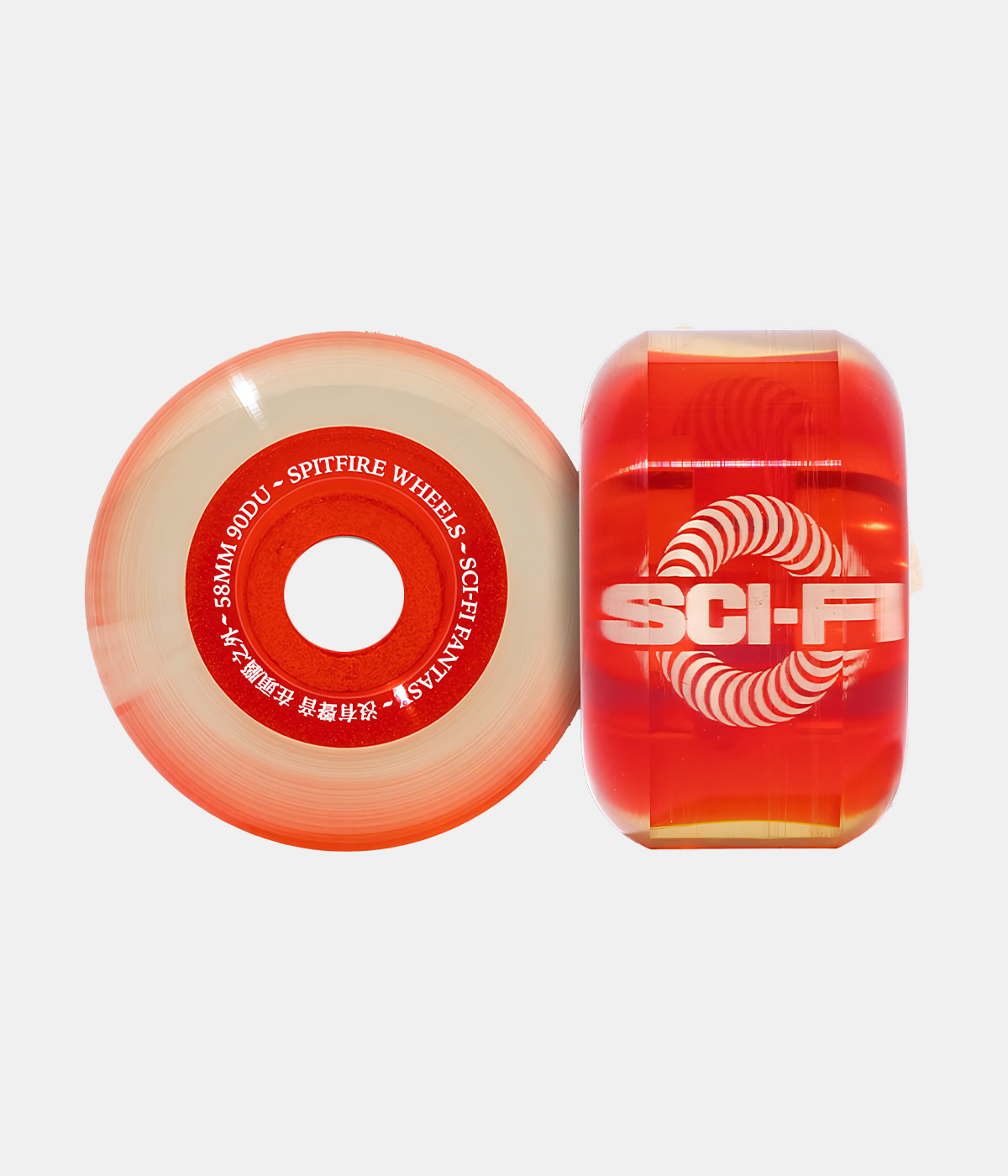 Spitfire Wheels - Wheels Sapphires Spitfire | Sci Fi 58 - Clear/Red - 58 mm