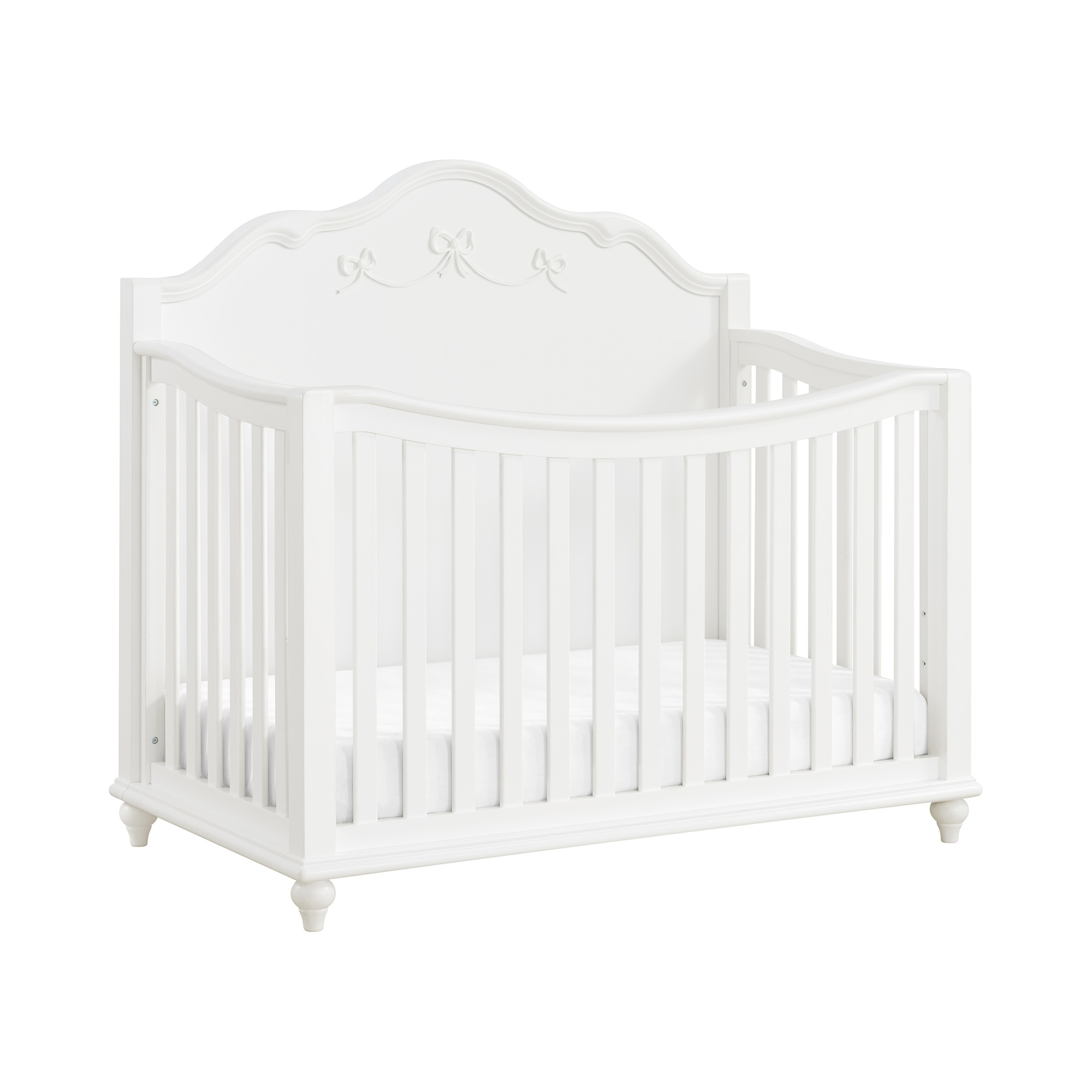 Alana Crib with Guardrails in White