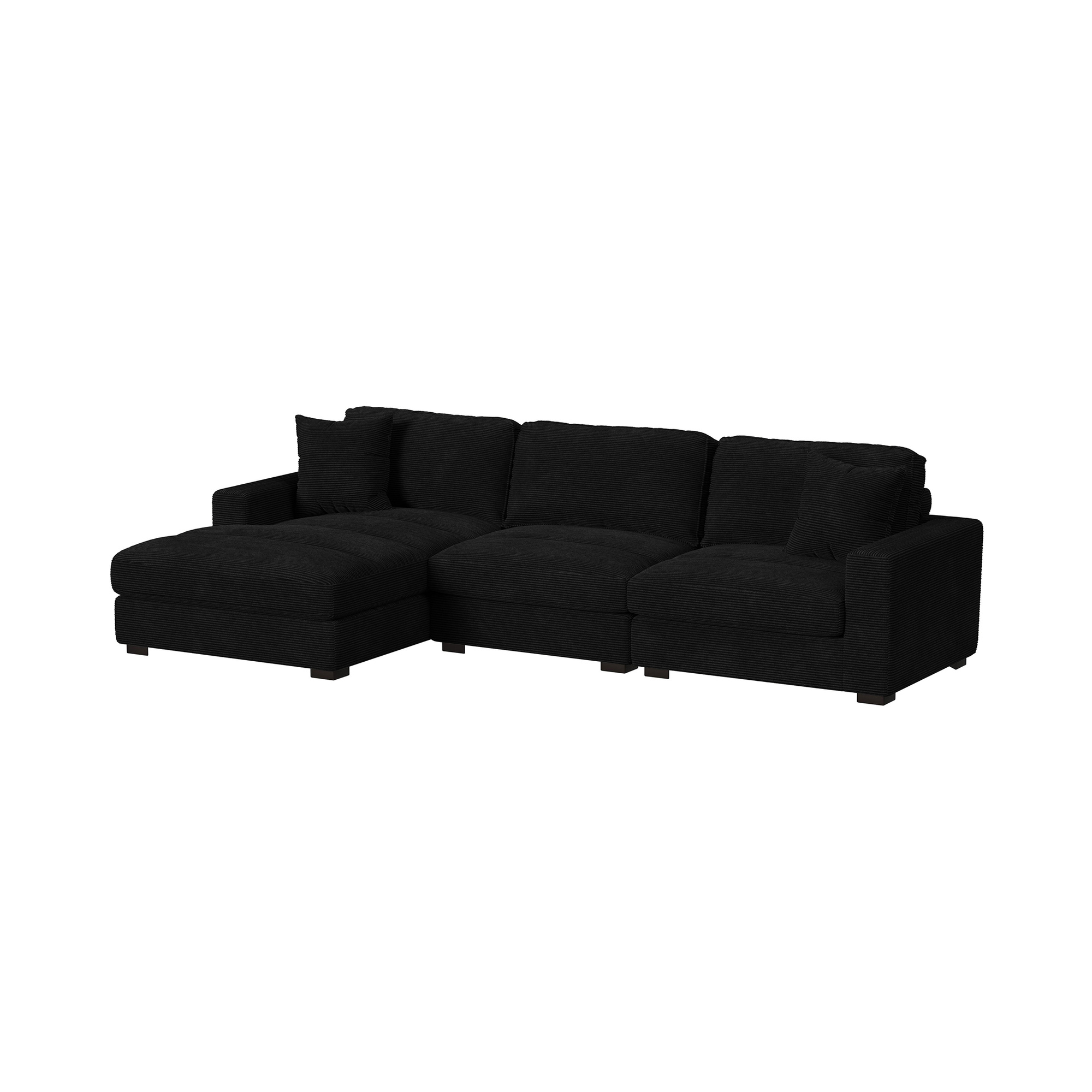 Arizona Steno Black 3PC Set w/LHF Chaise
