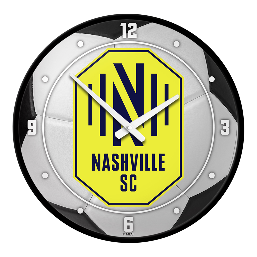 Nashville SC: Soccer Ball - Modern Disc Wall Clock