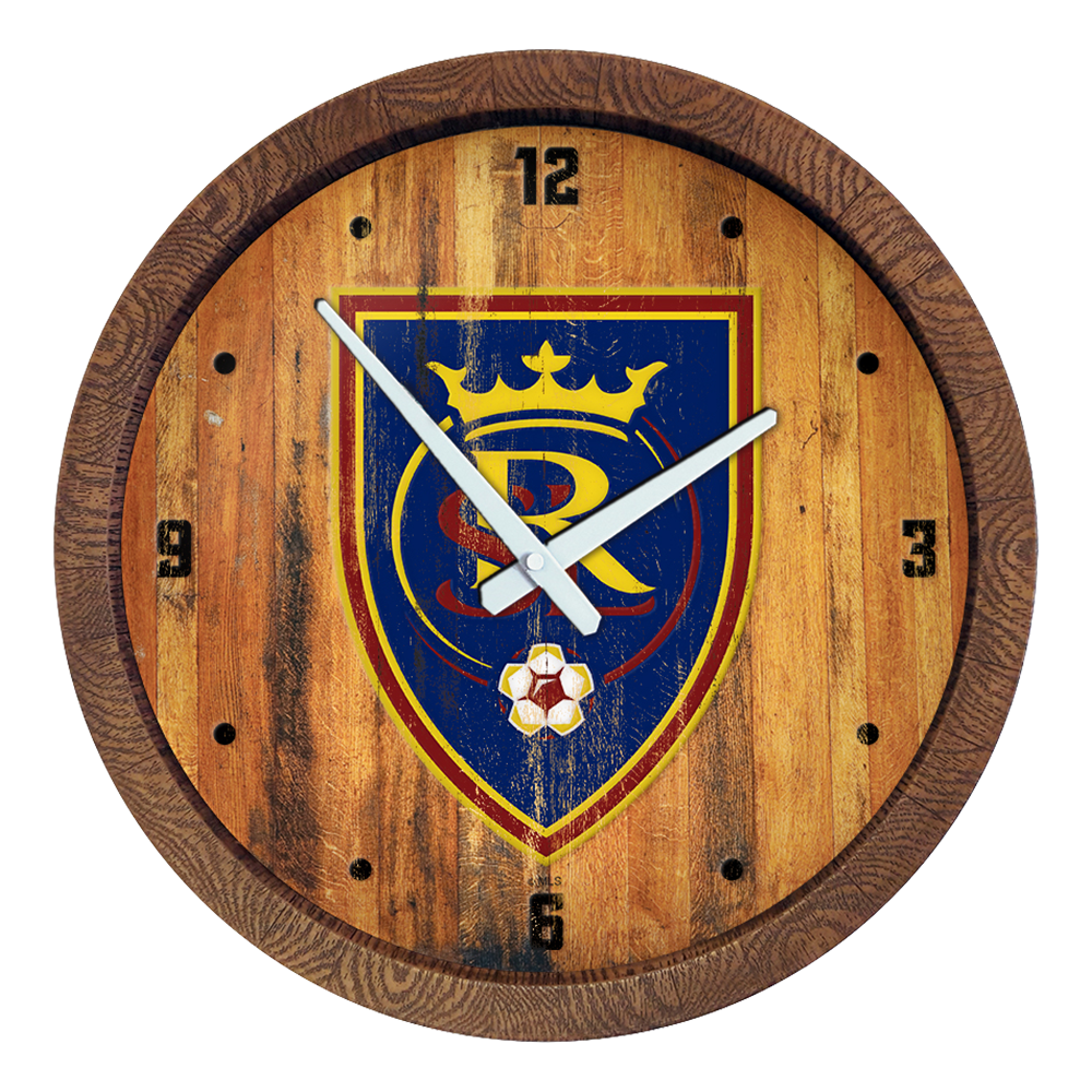Real Salt Lake: Weathered "Faux" Barrel Top Clock  