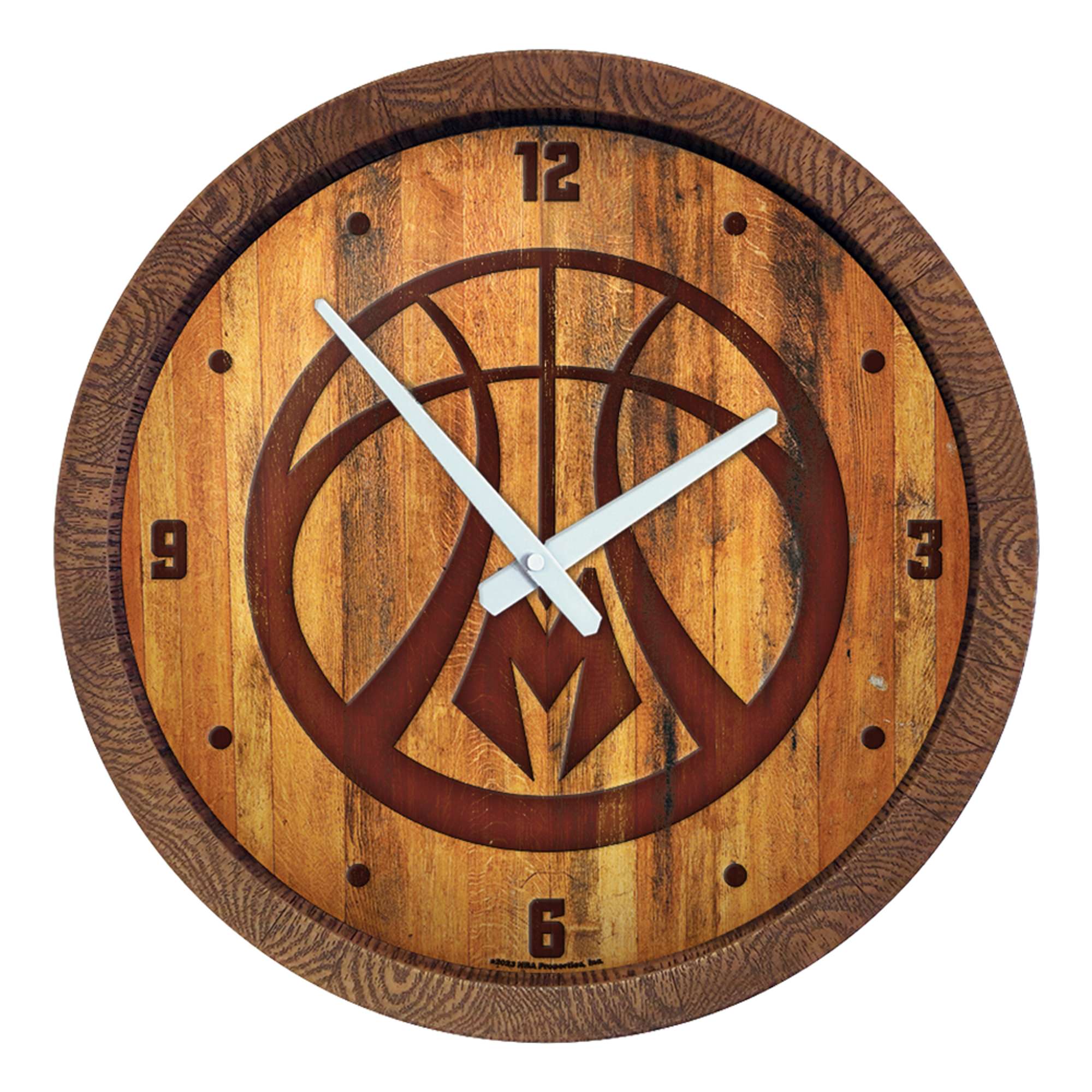Milwaukee Bucks: Logo - "Faux" Barrel Top Clock    
