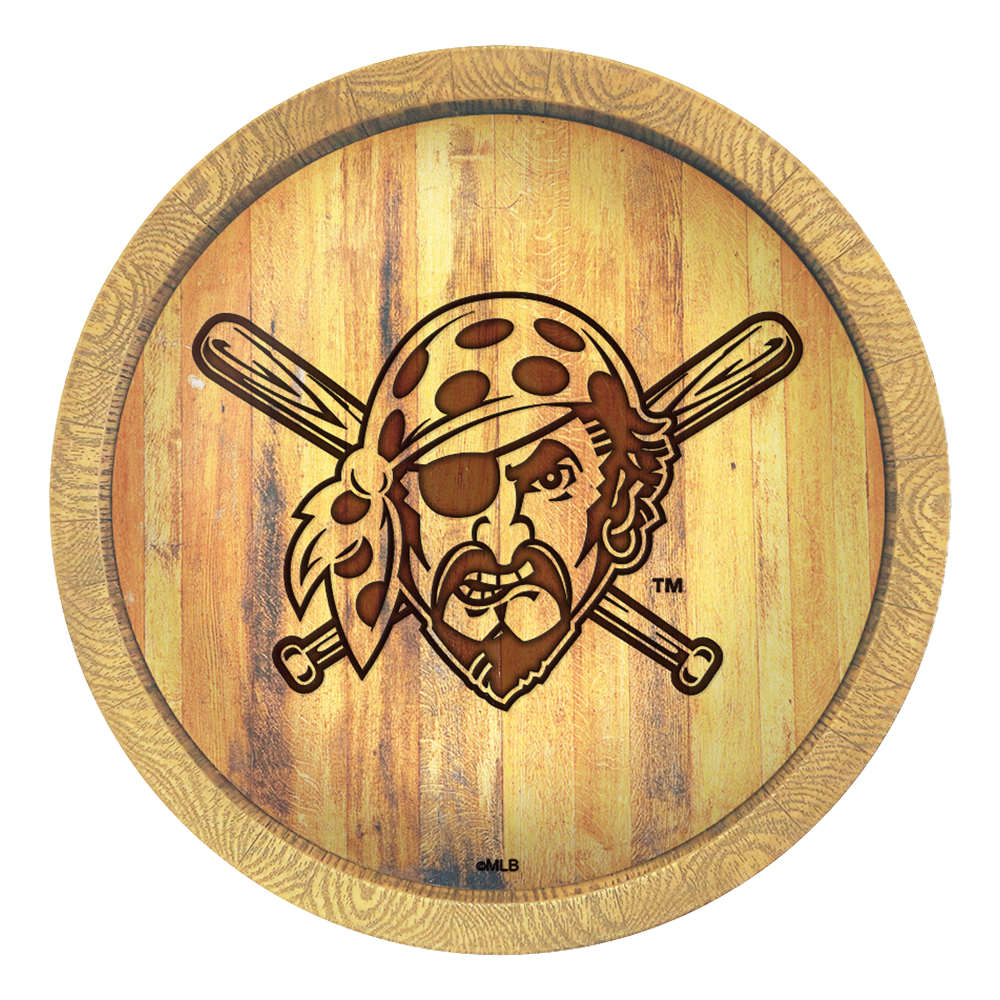 Pittsburgh Pirates Pirate - Branded "Faux" Barrel Top Sign  
