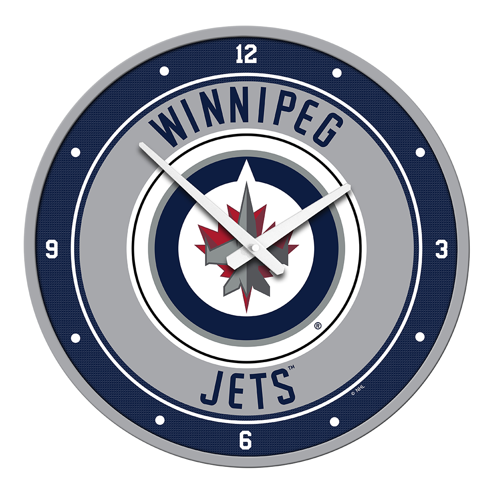 Winnipeg Jets Modern Disc Wall Clock  