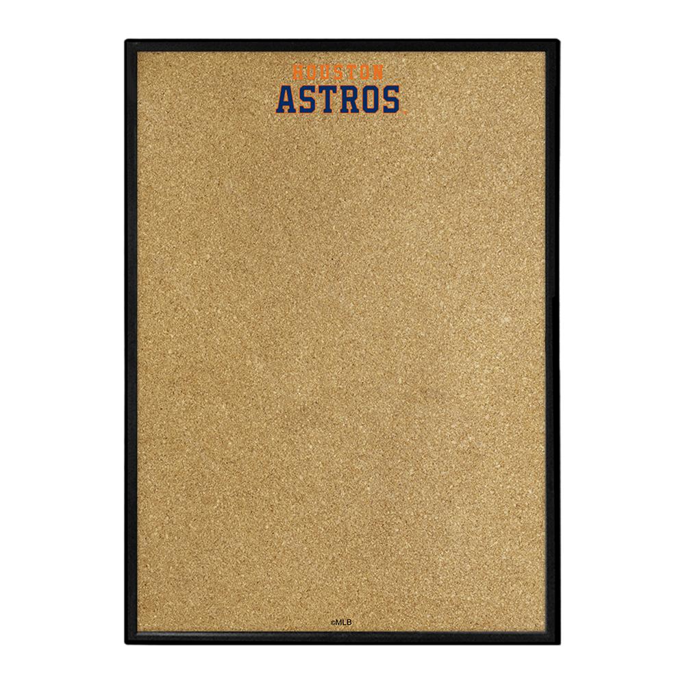 Houston Astros Wordmark - Framed Corkboard  