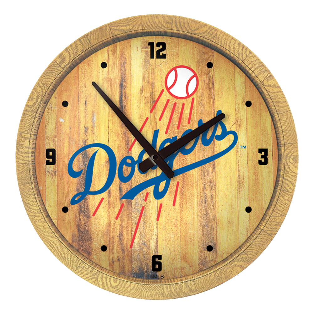 Los Angeles Dodgers "Faux" Barrel Top Clock  