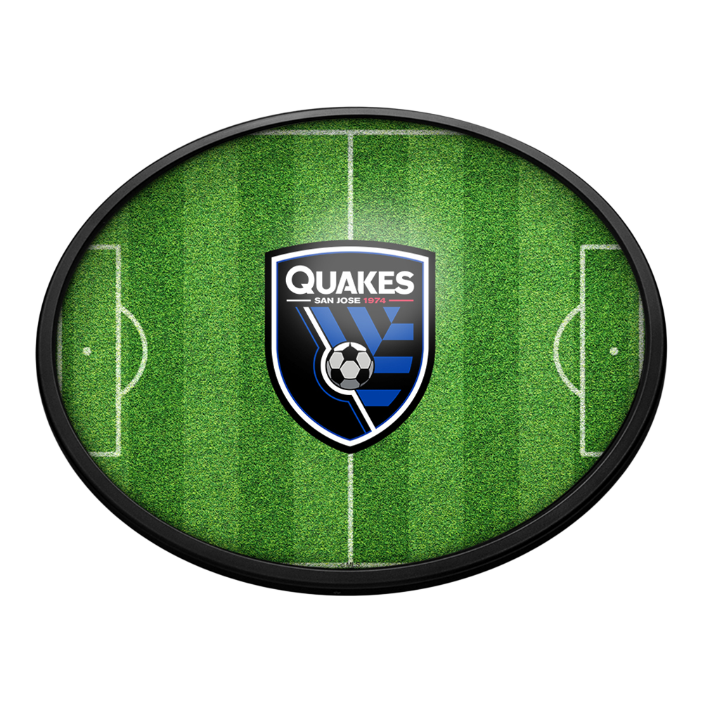 San Jose Earthquakes: Pitch - Oval Slimline Lighted Wall Sign  