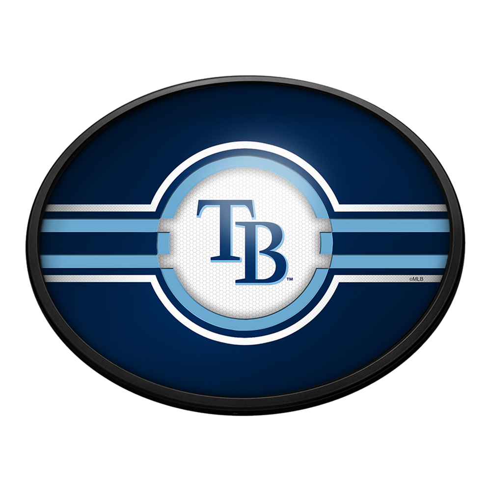 Tampa Bay Rays Logo - Oval Slimline Lighted Wall Sign  