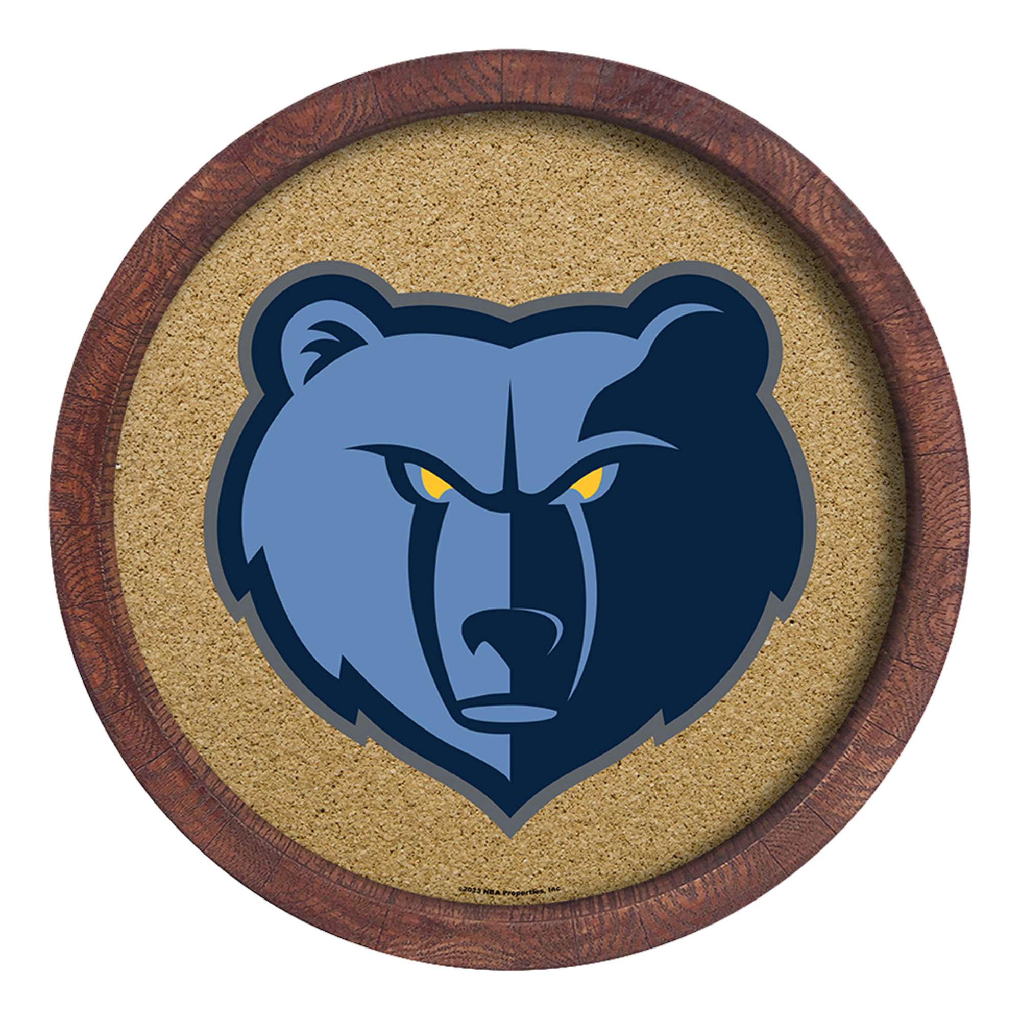 Memphis Grizzlies: "Faux" Barrel Framed Cork Board    