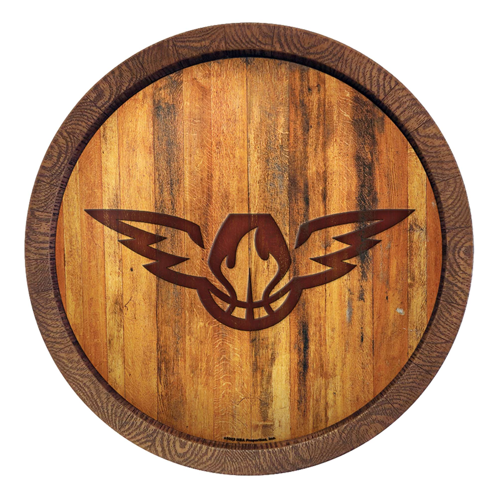 Atlanta Hawks: Logo - "Faux" Barrel Top Sign    