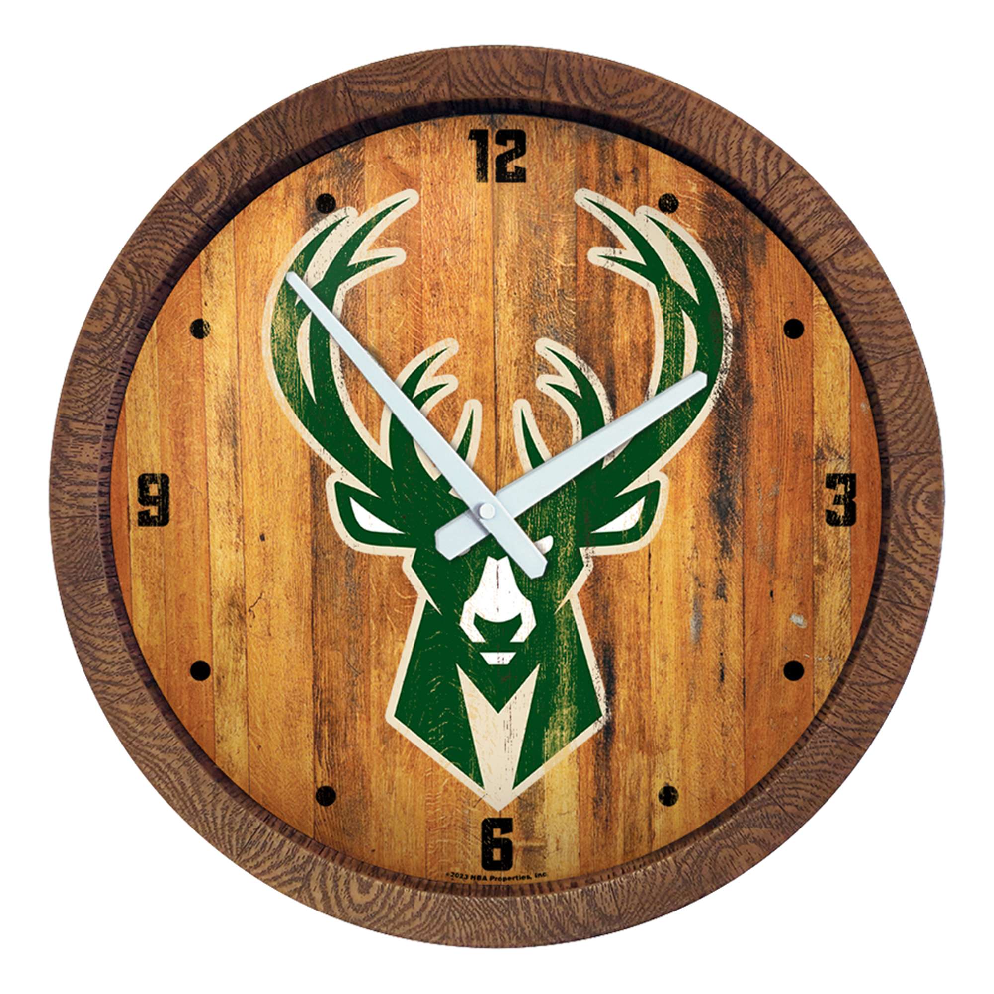 Milwaukee Bucks: "Faux" Barrel Top Clock    