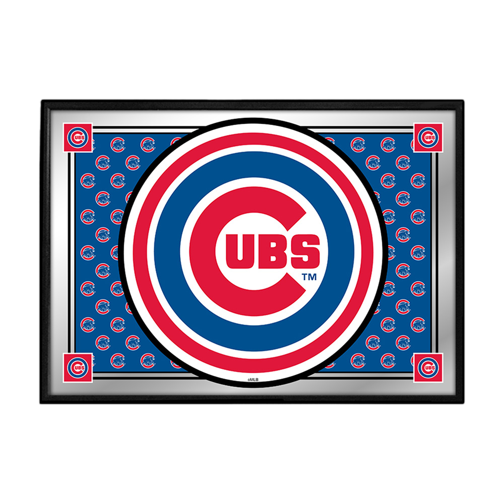 Chicago Cubs Team Spirit - Framed Mirrored Wall Sign  