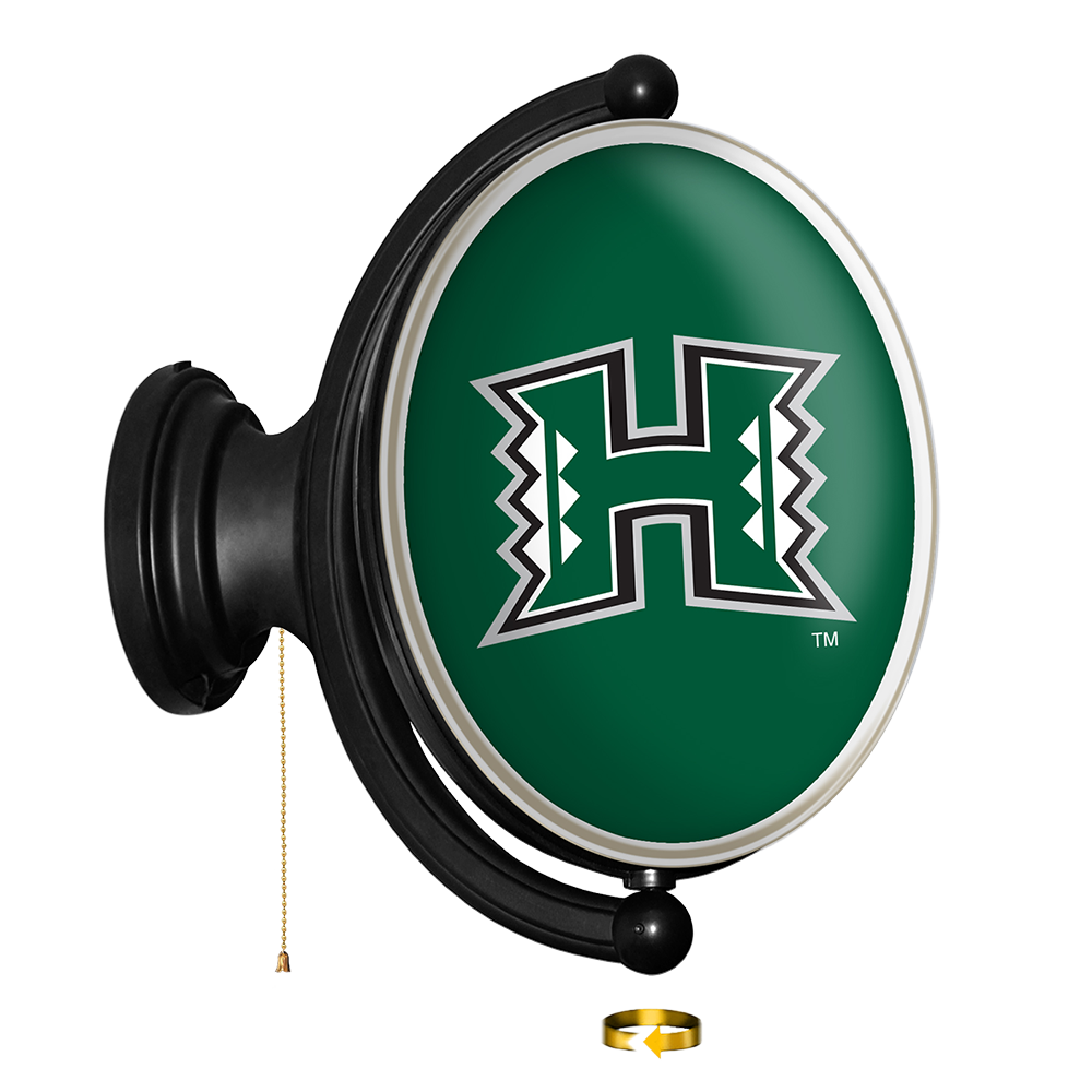 Hawaii Warriors Original Oval Rotating Lighted Wall Sign